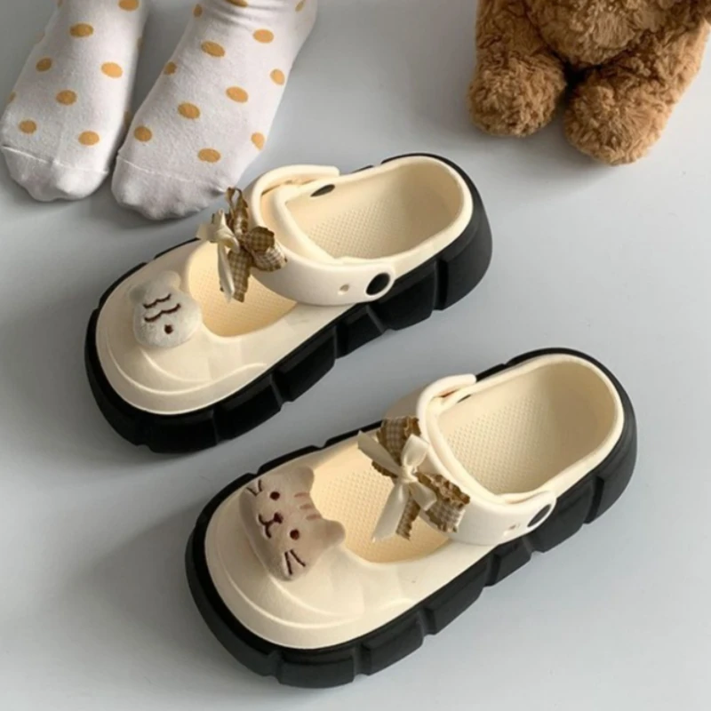 Street Fashion Korean - Nouvelles mules tendance DIY motif chat