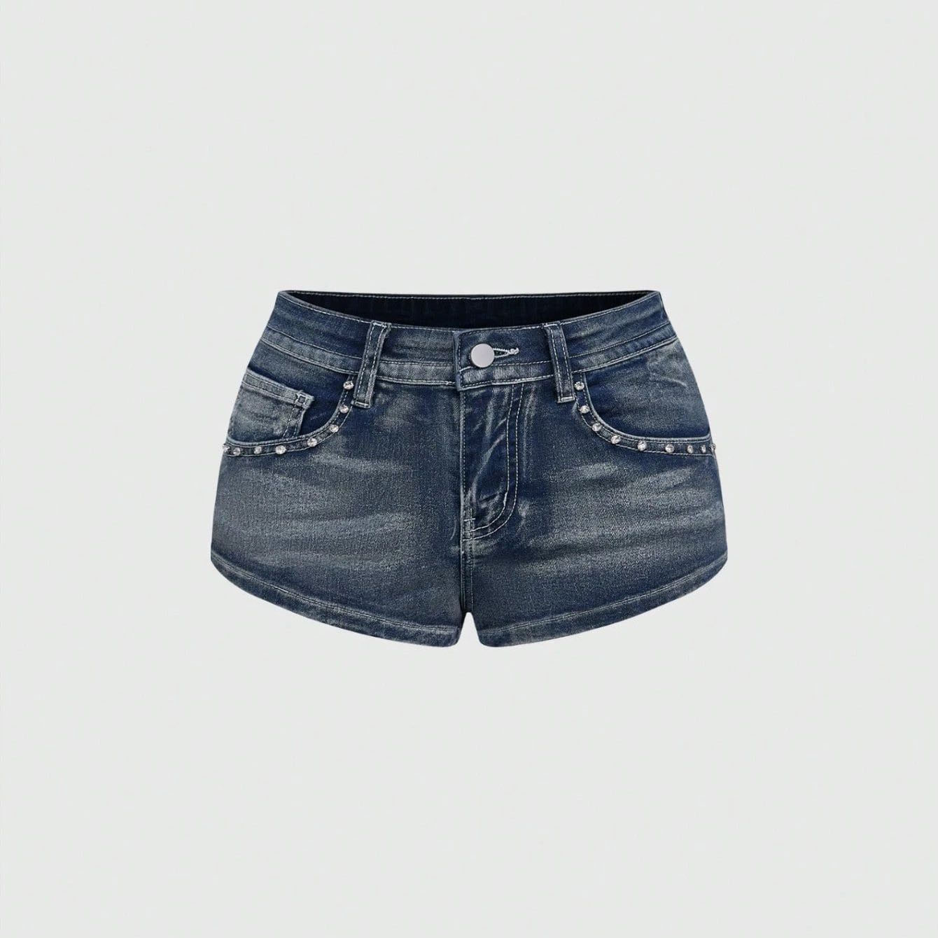 Street Fashion Hot - Shorts en jean brodés de strass