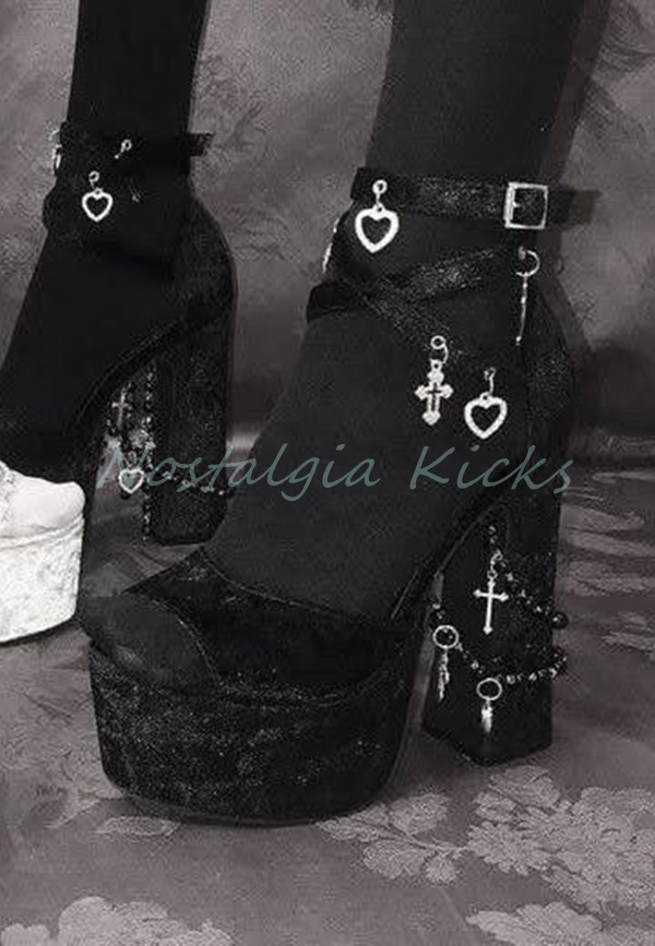 Street Fashion Dress - Sandales gothiques à talons hauts et