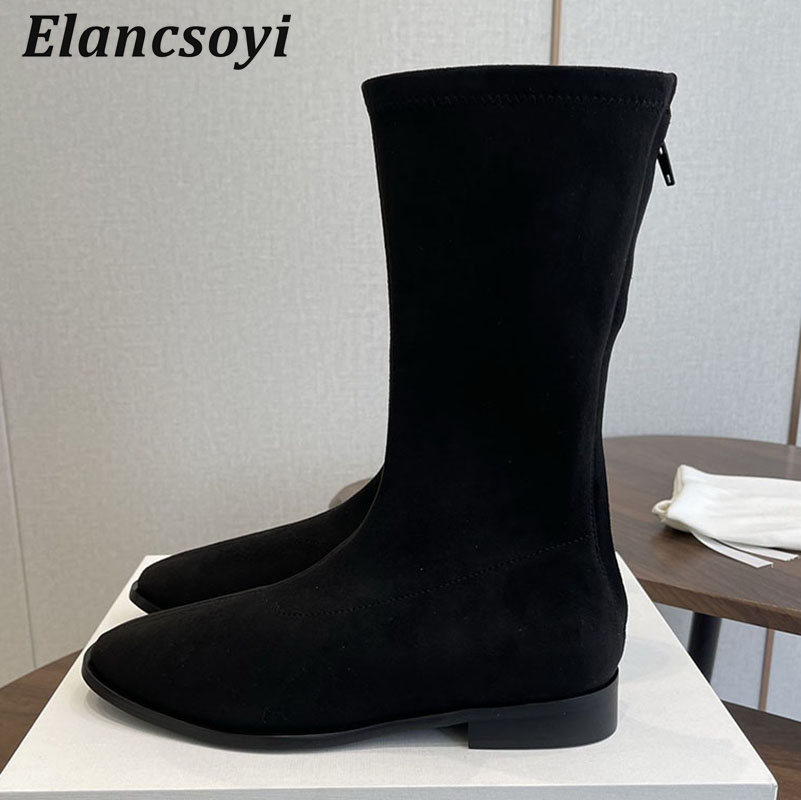 Street Fashion Rome 2025 - Bottes extensibles femmes bout rond dos