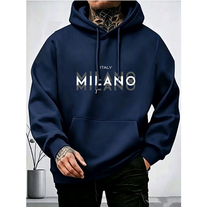 Street Fashion Milano - Sweat-shirt à capuche pour homme en