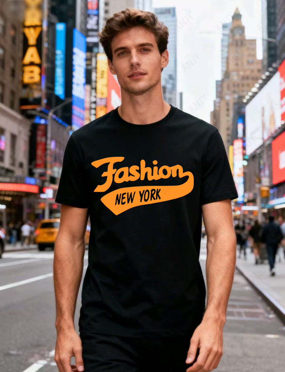 Street Fashion In New York - T-shirt imprimé style streetwear de New