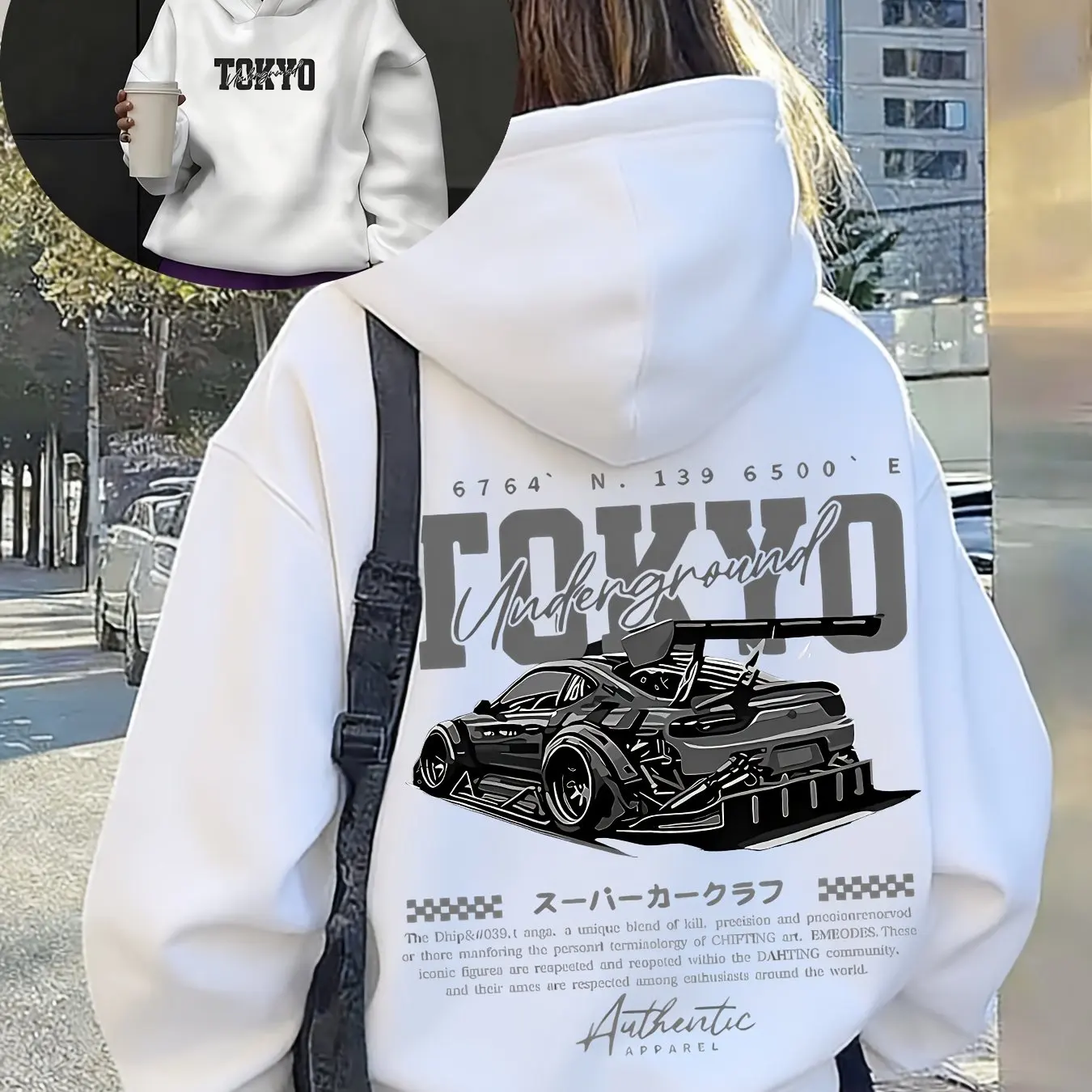 Street Fashion In Tokyo - Sweat-shirt à capuche streetwear japonais pour