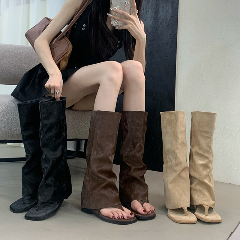 Street Fashion Korean - Bottes ajourées pour femmes, style coréen,