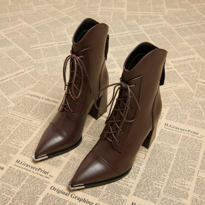 Street Fashion Dress - Bottines à bout pointu pour femmes,