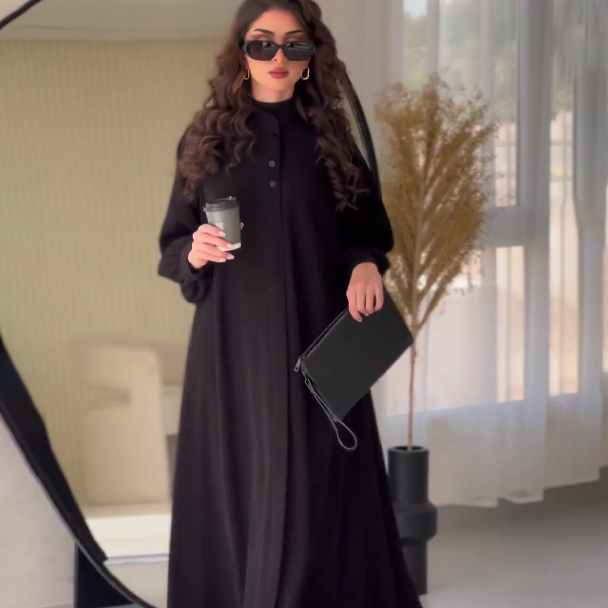 Nouvelle Robe Évasée Unie et P - Street Fashion Dubai avis et prix