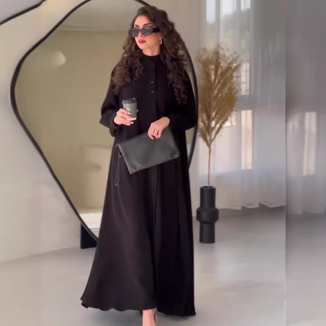 Nouvelle Robe Évasée Unie et P - Street Fashion Dubai avis et prix