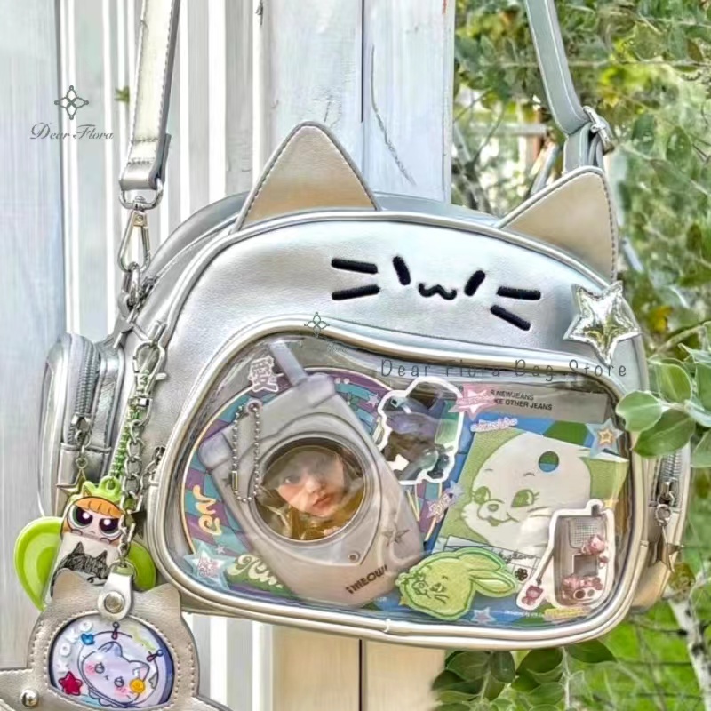 Y2K-Sac à bandoulière chat Kaw - Street Fashion Korean avis et prix