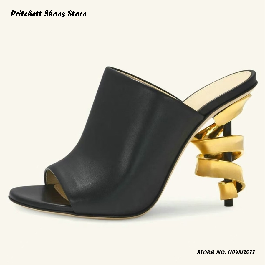 Mules en cuir à talons hauts e - Street Fashion Rome 2025 avis et prix