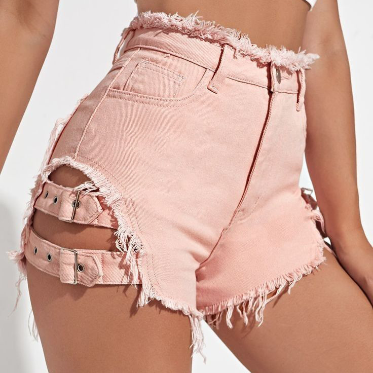 Shorts en jean taille haute po - Street Fashion Hot avis et prix