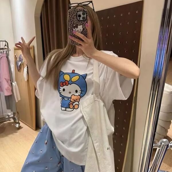 T-shirt imprimé Hello Kitty à  - Street Summer Fashion avis et prix