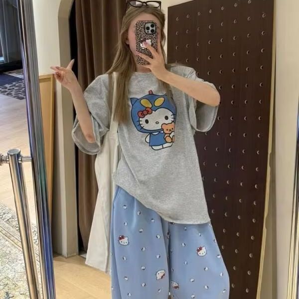 T-shirt imprimé Hello Kitty à  - Street Summer Fashion avis et prix