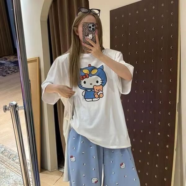 T-shirt imprimé Hello Kitty à  - Street Summer Fashion avis et prix