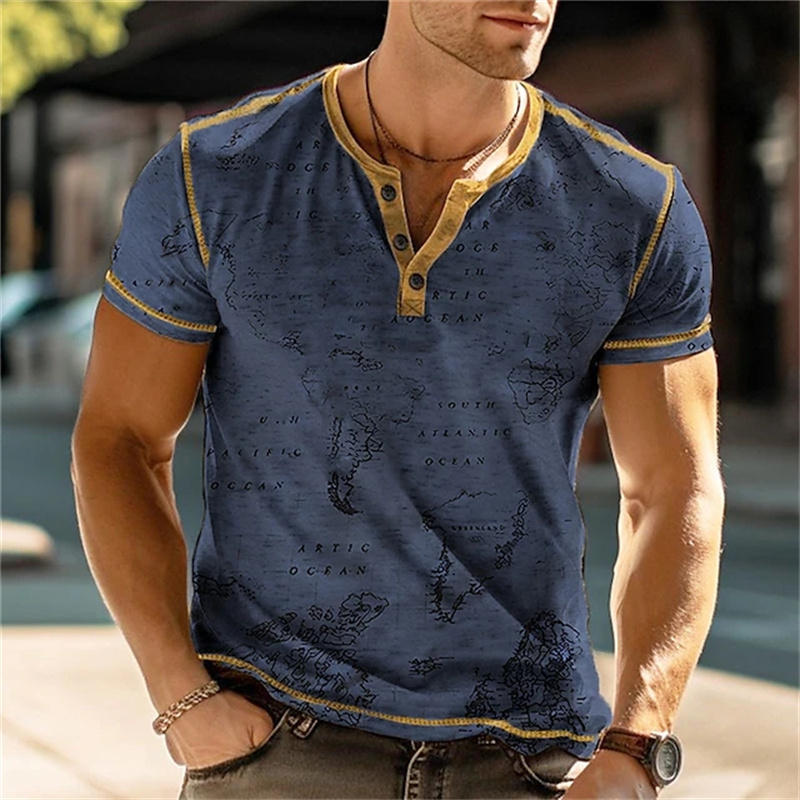 Chemises Henry pour hommes, t- - Street Summer Fashion avis et prix