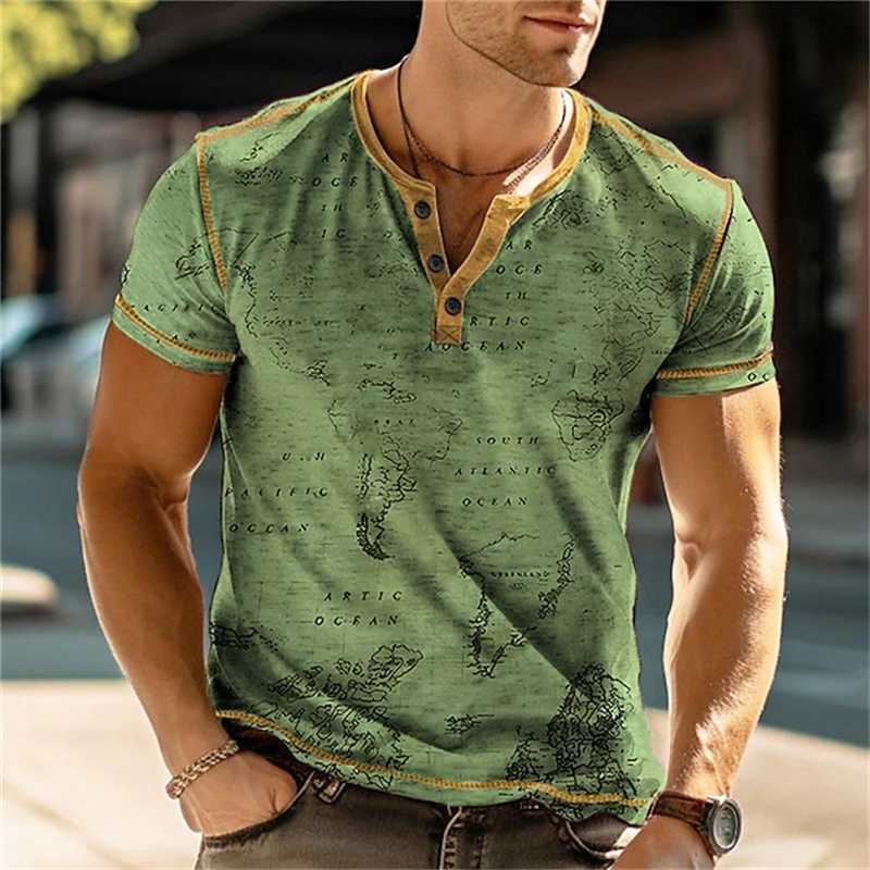 Chemises Henry pour hommes, t- - Street Summer Fashion avis et prix