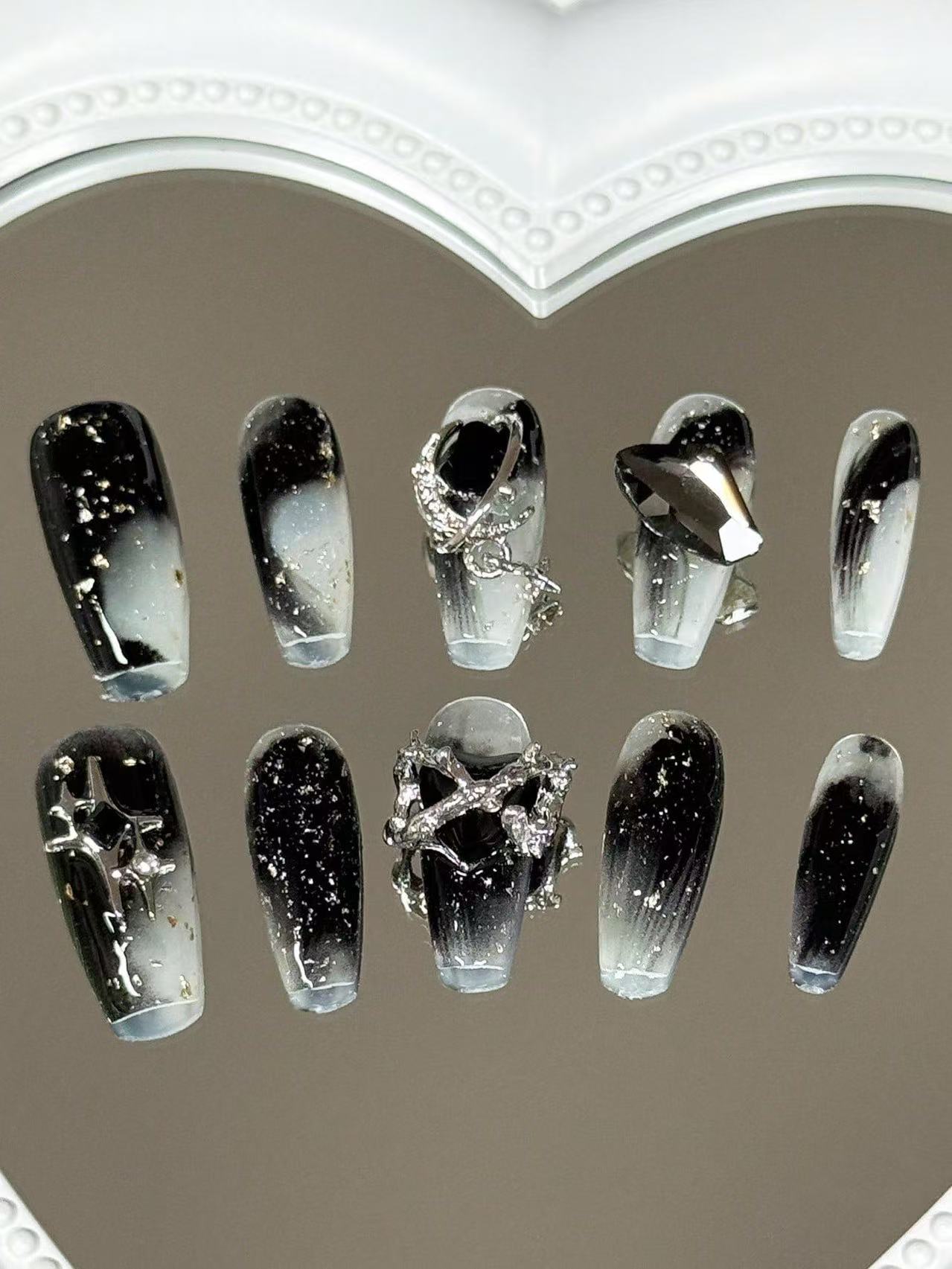 10 faux ongles longs trapézoïd - Street Fashion Look avis et prix
