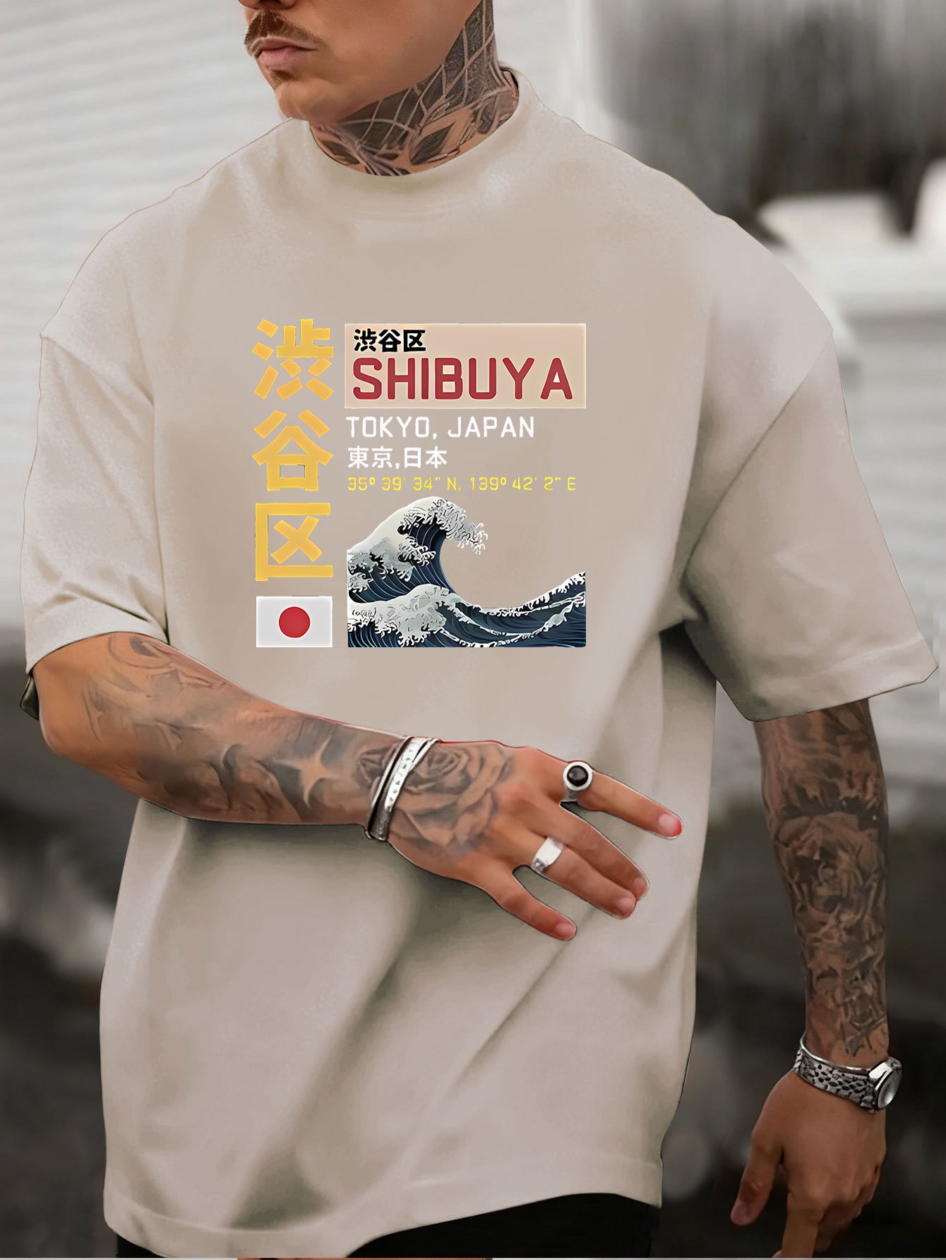 Nouveau T-shirt imprimé Tokyo  - Street Fashion In Tokyo avis et prix