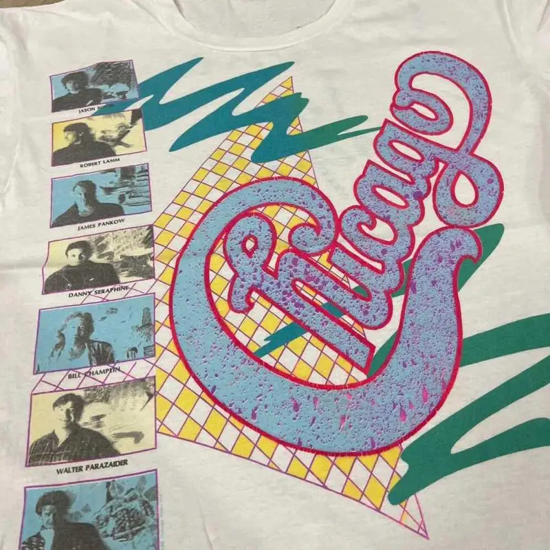 Vtg 80S Chicago Band T-shirt b - Street Fashion Chicago avis et prix