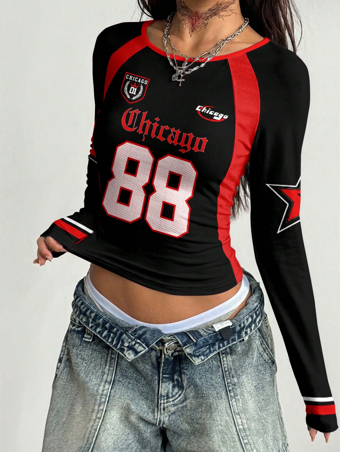 T-shirt confortable à manches  - Street Fashion Chicago avis et prix