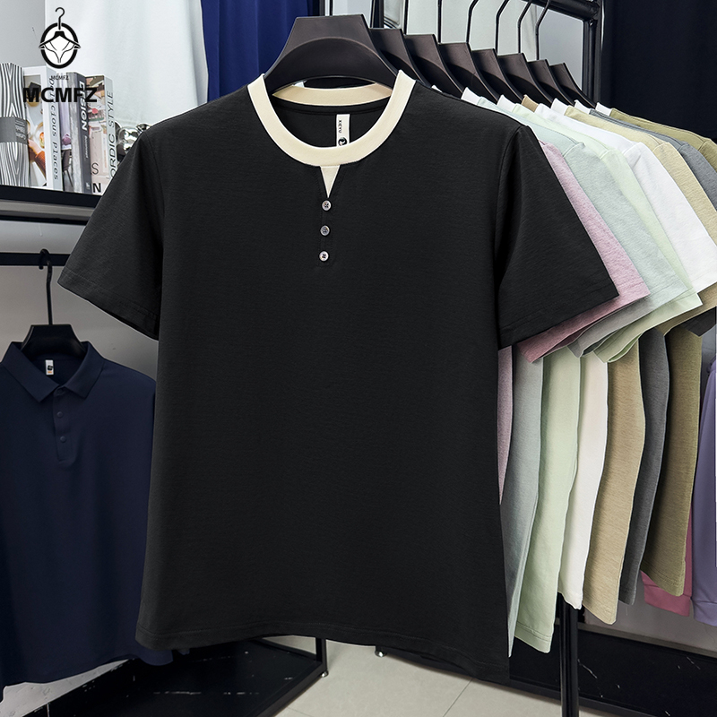 T-shirt Henley décontracté à m - Street Summer Fashion avis et prix